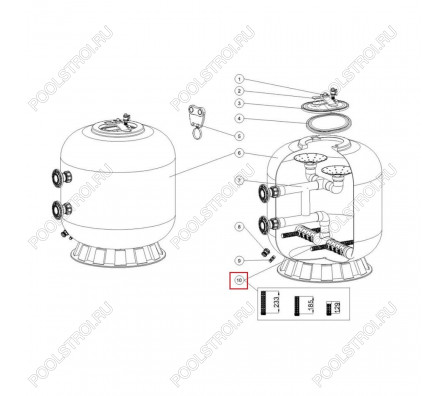 Дюзы для фильтра Aquaviva L1800-2000 (129 мм)